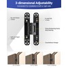 Polar Tangro 6 Inch Invisible Door Hinges (2 Pack), 3D