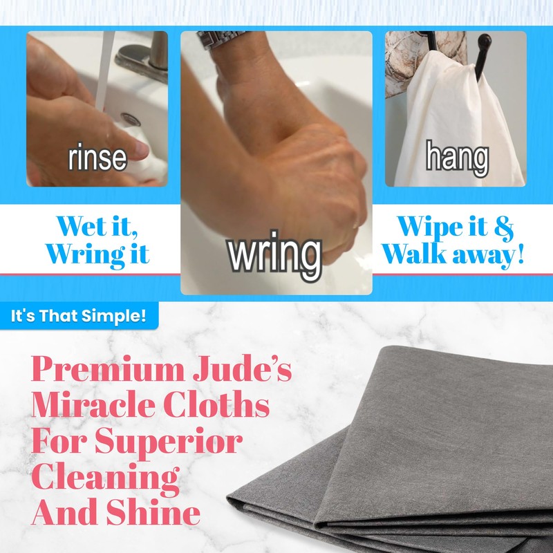 Jude's Miracle Car Cloth - 2 Pack Grey - LINT-Free!