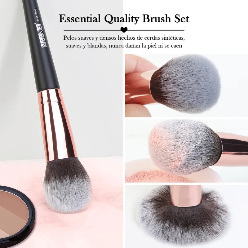 Maange Set de 18 Brochas para Maquillaje Profesional con Estuche
