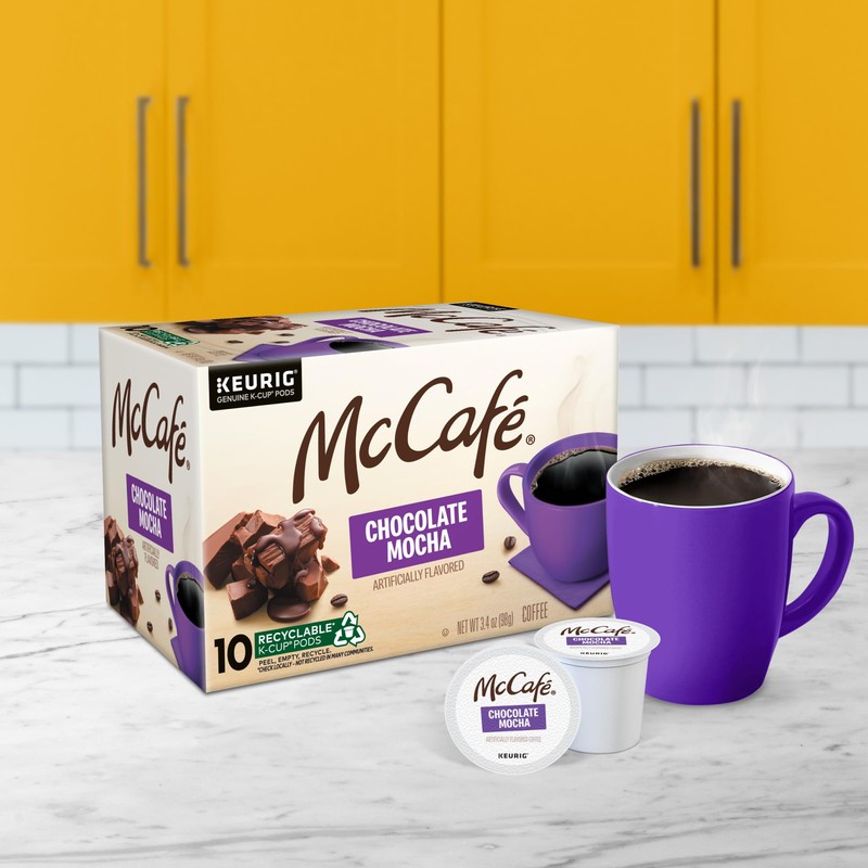 McCafe Chocolate Mocha Coffee, Keurig Single Serve Coffee K-Cup Pods,