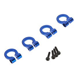 Hot Racing ACC80806 1/10 Scale Aluminum Blue Tow Shackle D-Rings (4)