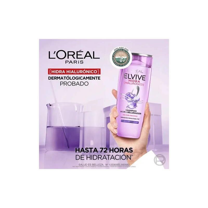 Kit 3 Elvive Hidra Hyalu: Acondicionador, Shampoo Y Crema