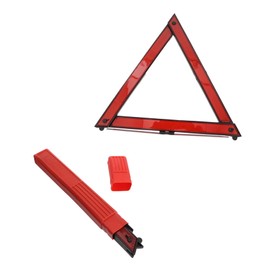 FUNOMOCYA 2pcs Auto Folding Safety Warning Sign Kit Compact Reflective Triangle for Roadside Assistance Wind Resistant Design for Vehicle Maintenance and Emergency Situations