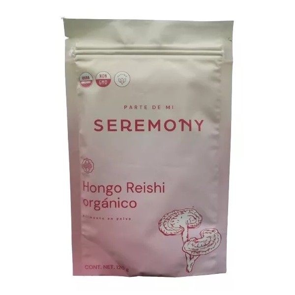 Seremony Hongo Reishi Orgánico Vegano En Polvo 120 Grs Sabor Natural