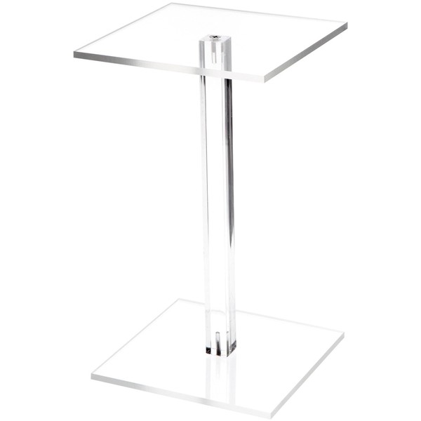 PlyMor Clear acrylic square barbell pedestal display riser 10.5 inches