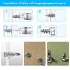 Pack of 90 Plasterboard Dowels, Self-Drilling Plasterboard Dowels with Screws,