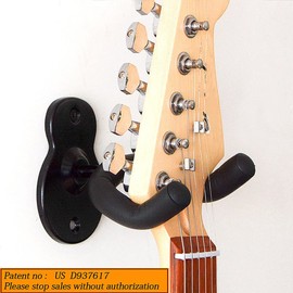 Sound harbor Guitar Wall Mount Hanger Acoustic Electric Bass Guitar Wall Hook Black Metal Holder