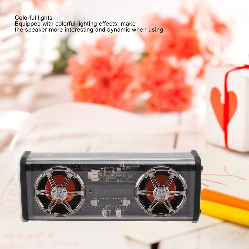 Transparent Bluetooth Speaker 2x5W Subwoofer Portable Wireless Bluetooth 5.3 Speakers