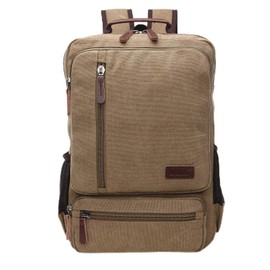 Jahomieo Vintage Canvas Backpack, Resistant Hiking Camping Rucksack Casual Daypack Backpacks for Men&Women Fits 15.6’’ Laptop