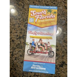 NEW 2022 South Florida Attraction Map Tourist Guide Coupon Brochure Keys Miami