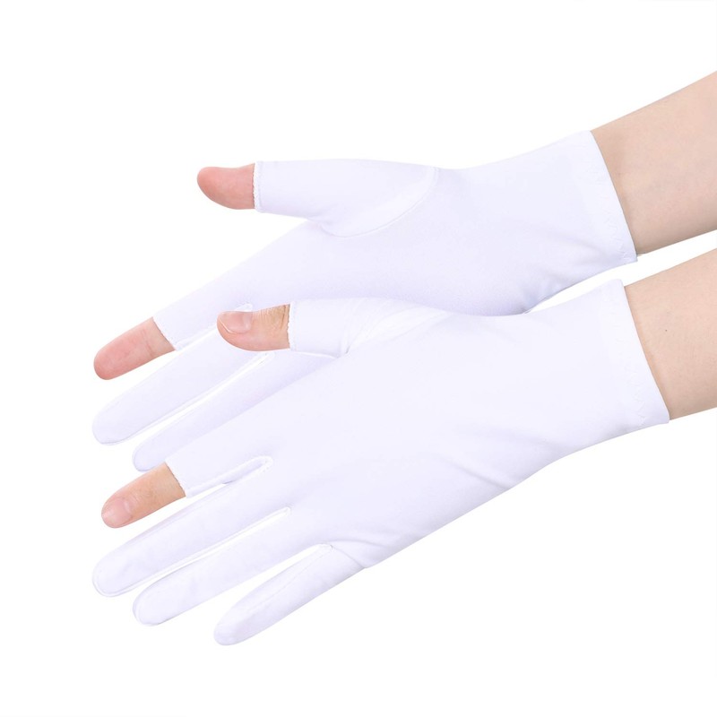 SIQITECH Half Finger Gloves, UV Protection, Women's, Summer, Sunscreen, Driving