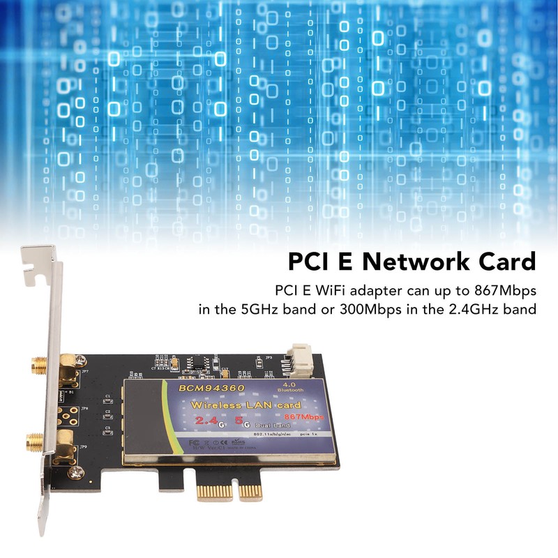 PCI E Network Card BCM94360 1200Mbps PCB Material Computer WiFi