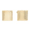 1 Pair French Cufflinks Double Layer Electroplating Polished Brass Gold