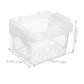 Gatuida 5pcs Clear Stackable Storage Boxes Portable Plastic Organizers for Crafts Jewelry Sewing Supplies Stationery Transparent Containers for Home and Travel