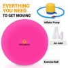 GOLDNITE Yoga Ball 26in Exercise Ball Pink Swiss Balance Ball,