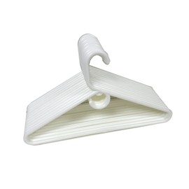 12PC White Color Heavy Duty Tubular Hangers White Jumbo Plastic Adult Cloth Coat Suit Closet Organization Hanger