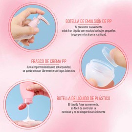 Nivofu 11 Piezas Juego de Botellas de Viaje, Set de 11 Travel Essentials, Envases para Viaje a Prueba de Fugas para Avion, Loción, Champú, Acondicionador, Lavado Corporal