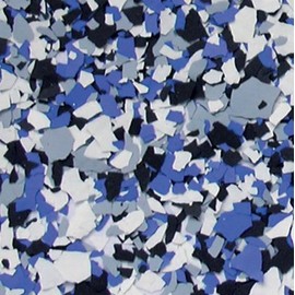 The Original Color Chips Decorative Floor Coating Flakes, Electric Blue Blend, 1/4", per lb