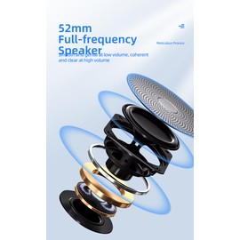 INLOOKSEEK HW-01 Bluetooth Speaker 5W HD Sound, TWS Stereo Pairing, 10H Playtime, Type-C Fast Charging, Portable Wireless Speaker for Outdoor, Travel, Home (FCC Certified)（White）