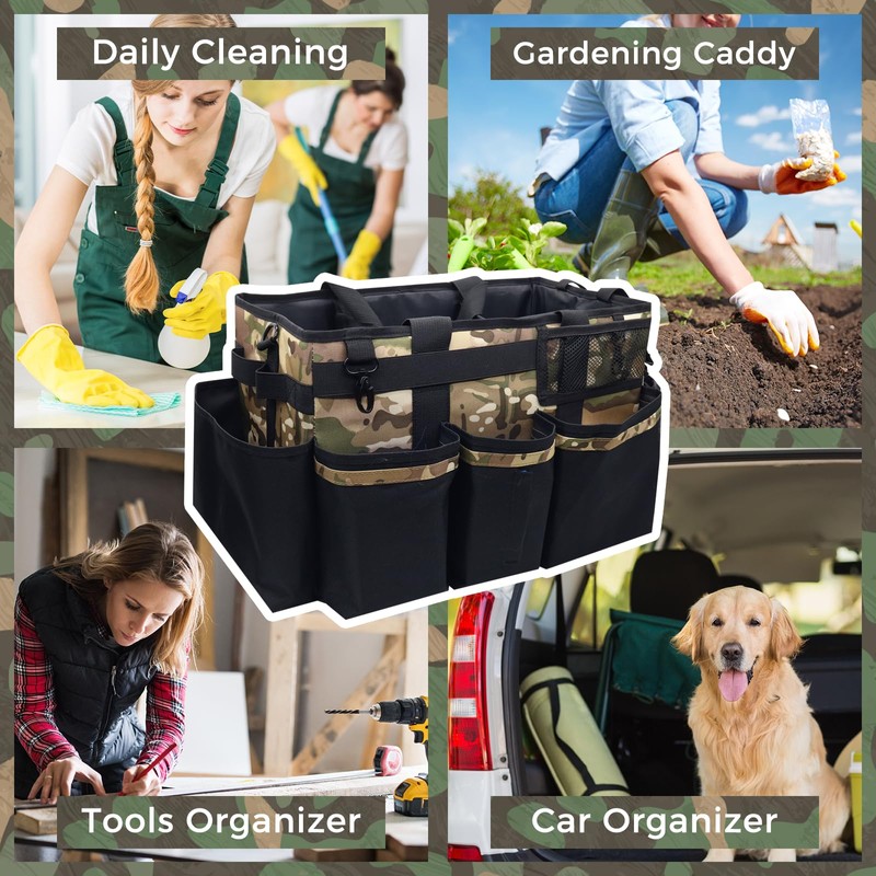 SCAVATA Wearable Cleaning Caddy, Cleaning Caddy Supplies Organizer with Handle