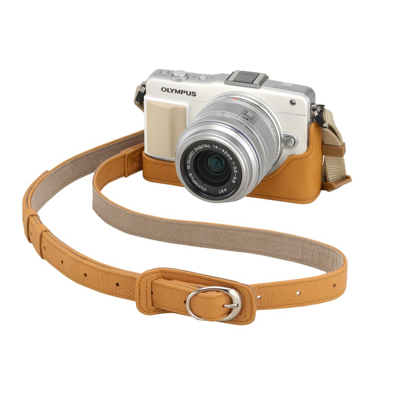 OLYMPUS ボディジャケット PEN E-PL6/E-PL5/E-PM2用 ライトブラウン CS-38B LBR
