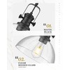 Audickic Black Pendant Lights Kitchen Island, 10.5" Farmhouse Pendant Lighting