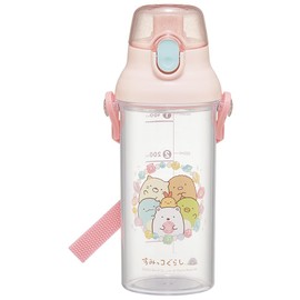 Skater PSB5TRC-A Kids Clear Plastic Water Bottle, 16.2 fl oz (480 ml), Sumikkogurashi, Mole House with Graduated Hydration Management