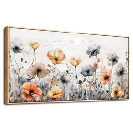 ZUITINGHUA Wood Framed Canvas Wall Art For Living Room Large Wall Decor For Office Bedroom Decorations Flowers Landscape Pictures Farmhouse Paintings Artwork Aesthetic Mural Home Decor 30x60 In