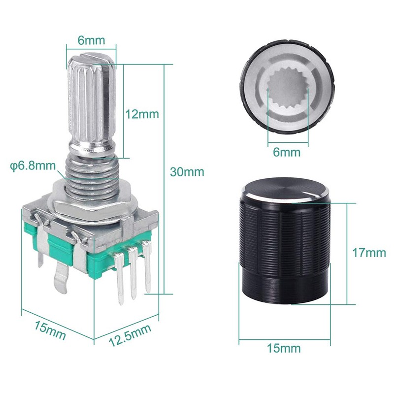 WayinTop 5 Set 360 Degree Rotary Encoder Module EC11 Digital