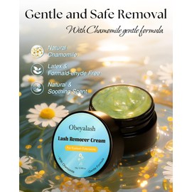 Remover Eyelashes Extension Gentle Cream - Obeyalash Eyelash Extensions Remover, with Chamomile Gentle Formula Individual Lashes, Non-Irritating, Professional Removal for Extensions with Tools (01)