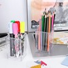 AFOROEOA 10 Pack Clear Acrylic Pen Holder Makeup Brush Holder