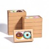 JCXGRVC 50pcs 7x4.33x1.5 Inch Brown Cookies Boxes with Window Bakery