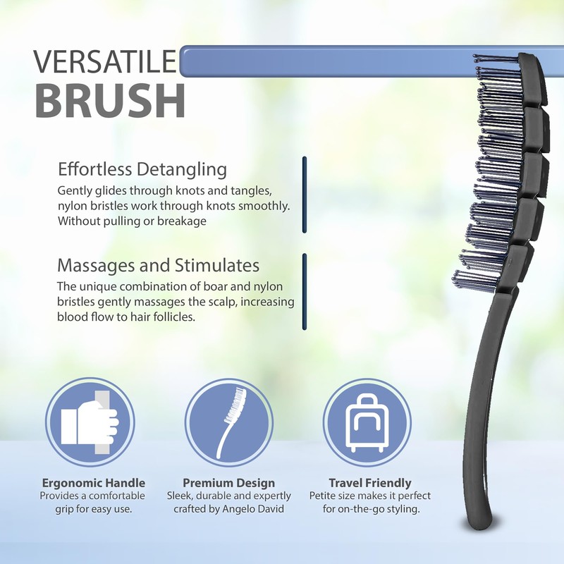 Flex Brush Vented Hair Brush for Blow Drying, Flexible Bristle