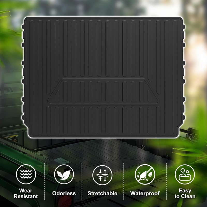 POKIAUTO Cargo Bed Mat for Kawasaki Mule PRO, Rear Rubber