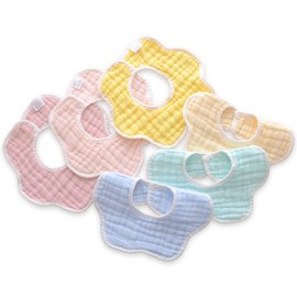 DOSMINE Baby Bibs Baby Drooling Bibs Muslin Bibs 100% Cotton Bibs for Unisex Boys Girls Baby Drool Bibs for Teething and Drooling