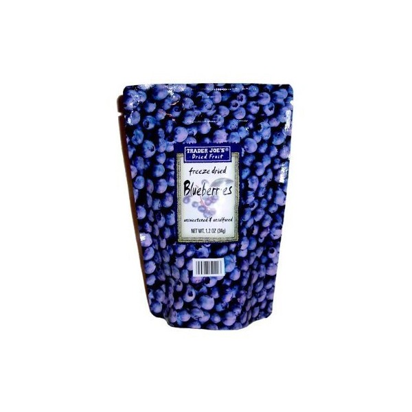 Trader Joe's Freeze Dried Blueberries Unsweetened & Unsulfured (5 Pack)