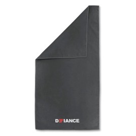DEFIANCE - Charcoal Grey Microfibre Sports Towel With Net Storage Bag 80cm x 40cm Compact, Lightweight, Super Absorbent With Ultra Fast Drying, Perfect For The Gym, Camping, Beach, Yoga, And Hiking