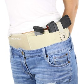ComfortTac Ultimate Belly Band Holster for Concealed Carry | Fits Smith and Wesson Bodyguard, Shield, Glock 19, 17, 42, 43, P238, Ruger LCP, and Similar Sized Guns | for Men and Women