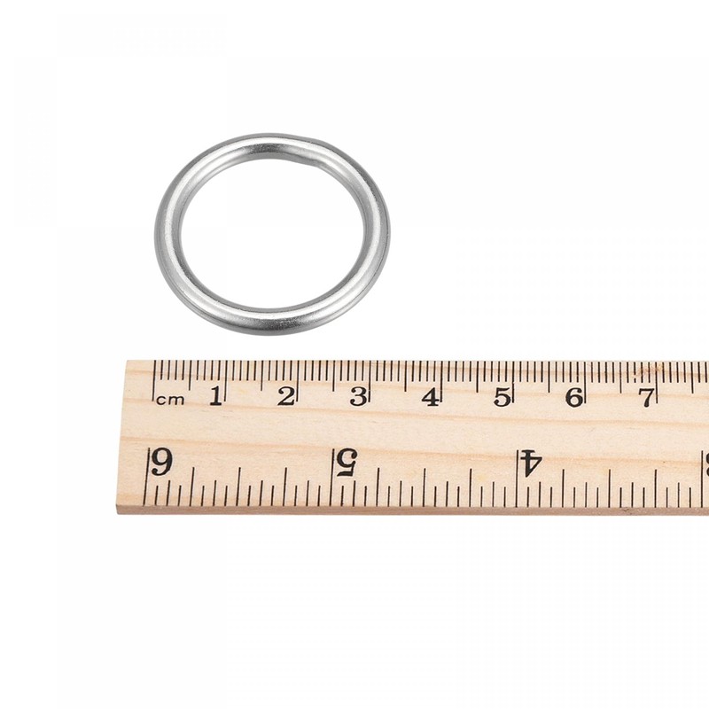 sourcing map Round Ring Welded O-Rings 316 Stainless Steel 25