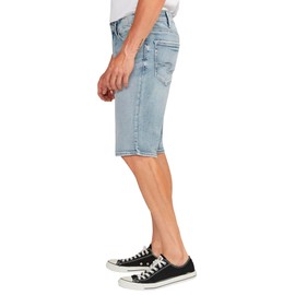 Silver Jeans Co. Men's Gordie Relaxed Fit Short, Light Wash Fcs169, 30 Regular