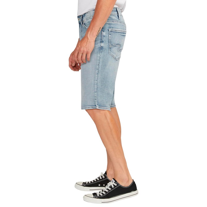 Silver Jeans Co. Men's Gordie Relaxed Fit Short, Light Wash