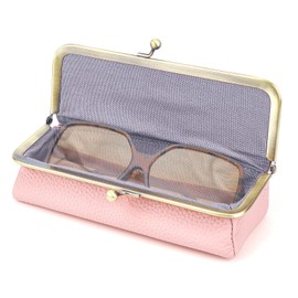 Extra Large Sunglasses Pouch Case, Pink Vegan Leather Shades Organizer Soft Bag Compatible with Rayban RBR0501S RB3549 RB4374 QUAY VERSSACE VE4395