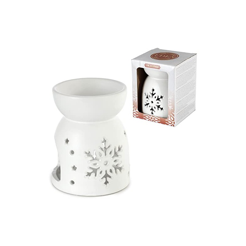 Burning Essence for Scented Wax Ceramic - Snowflake Carved