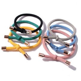 30Pcs Elastics Knotted Hair Ties Hair Bands Ponytail Holders Hair Accessories for Thick Thin and Curly Hair, Random Color