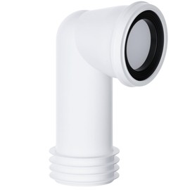 Hulthor 90° Bent WC Pan Connector – Universal Toilet Waste Pipe Connector for 110mm Soil Pipes, Rigid Offset Toilet Pipe Fitting, Durable Polypropylene & Rubber Seal – Easy Install