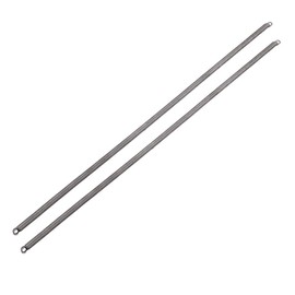 sourcingmap Extension Spring - 1mm Wire Dia , 5mm OD , 300mm Free Length Spring Steel Small Dual Hook Tension Spring 2pcs