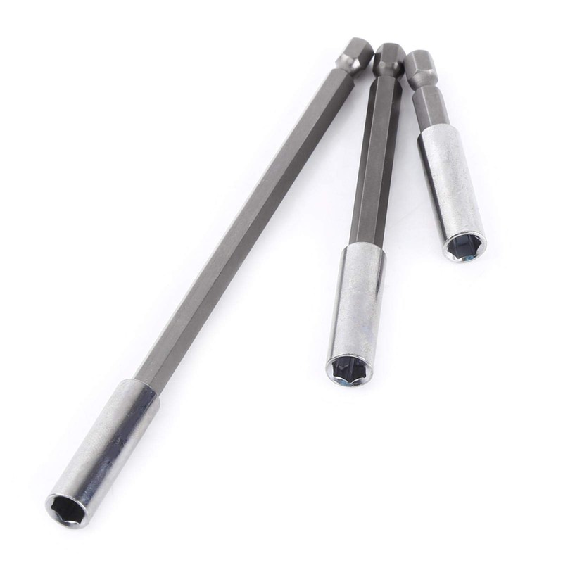 3-Piece Extension Rod Carbon Steel + CRV, 1/4 Inch Hex