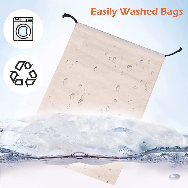 MISSLO Set of 3 Cotton Breathable Dust Bags for Handbags