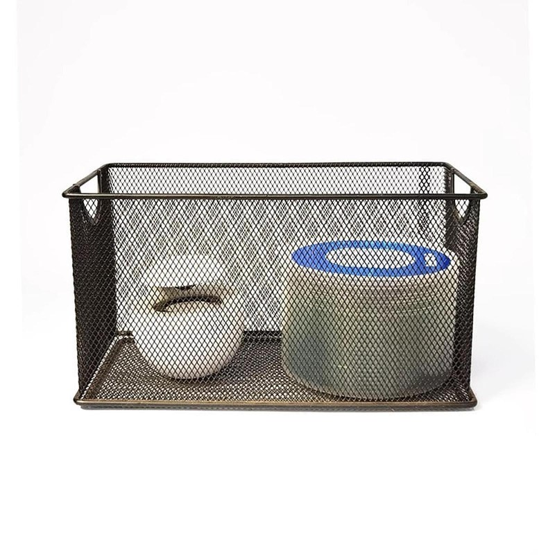 WeiLaiKeQi Countertop Basket CD Storage Box Organizing Rectangle Mesh Open