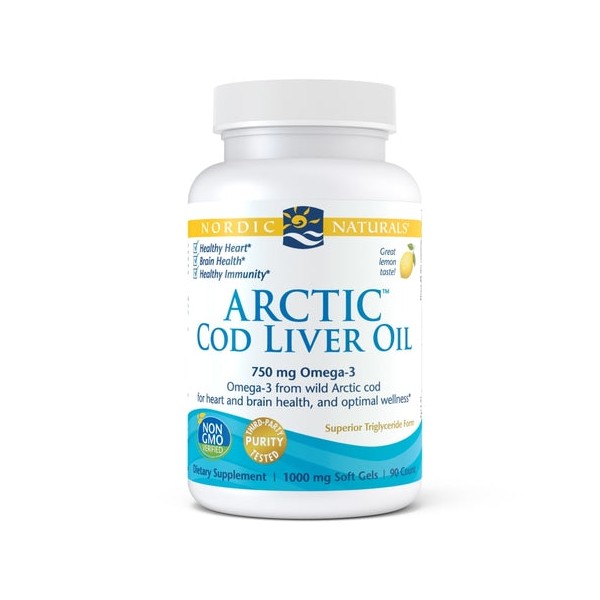 Nordic Naturals Arctic Cod Liver Oil Lemon 90caps Fish Oils